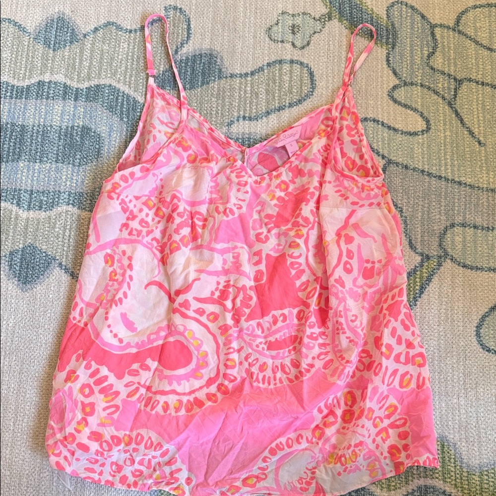 Lilly Pulitzer Pink and White Tank Top
